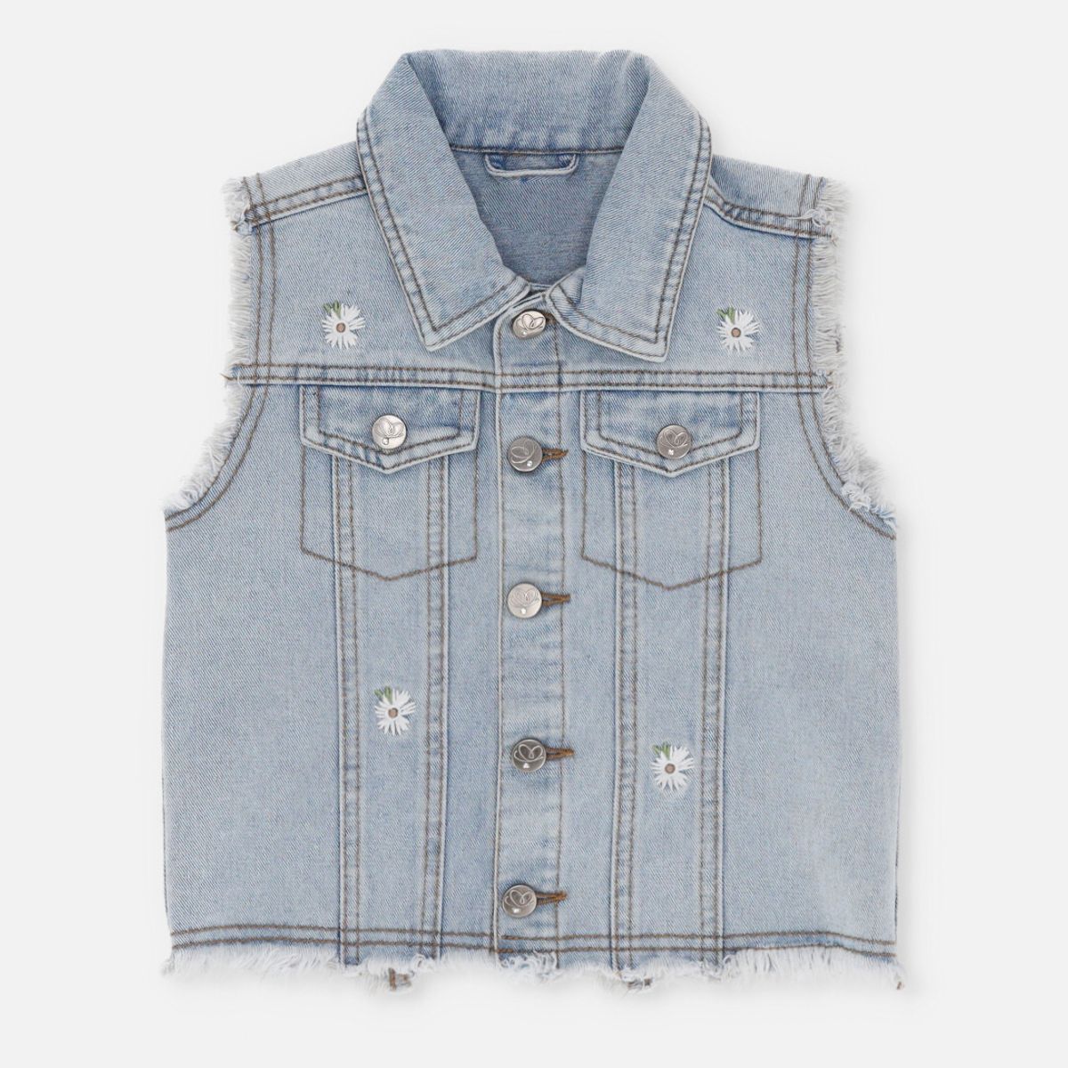 LIMONADA - Chaqueta niña sin mangas celeste Limonada