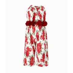 LIMONADA - Enterito bebé con cuello halter rojo