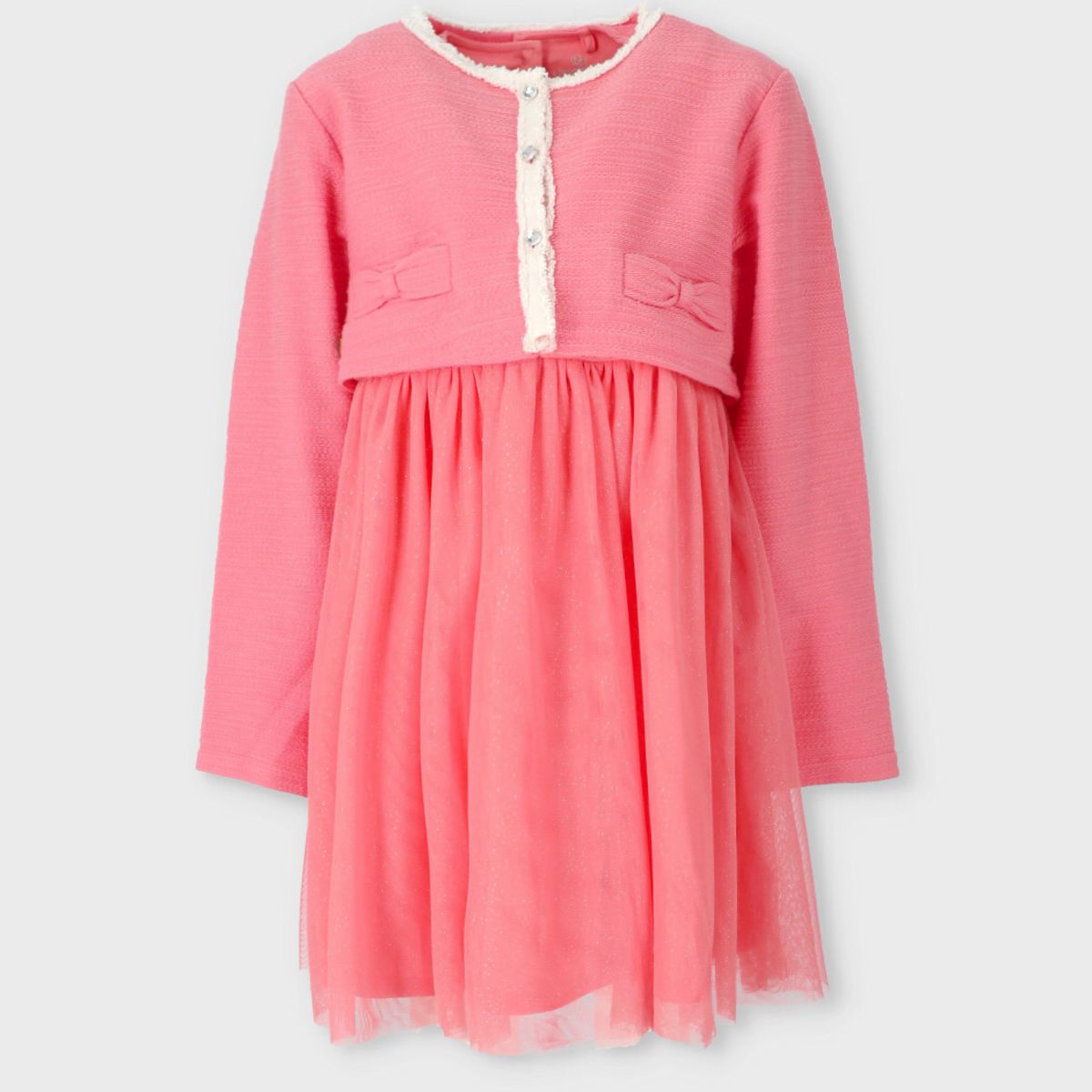 LIMONADA - Vestido niña con bolero coral Limonada