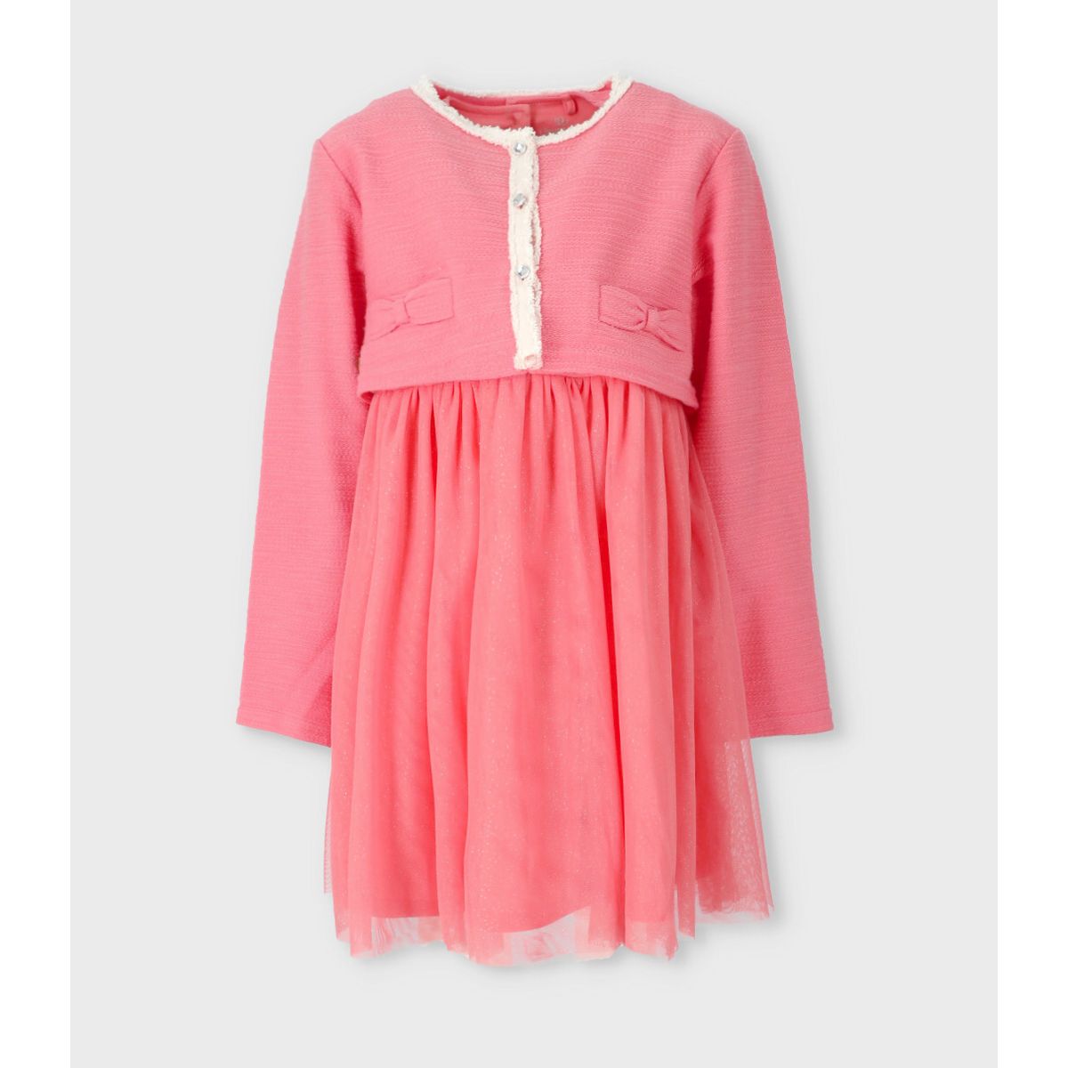 LIMONADA - Vestido niña con bolero coral Limonada