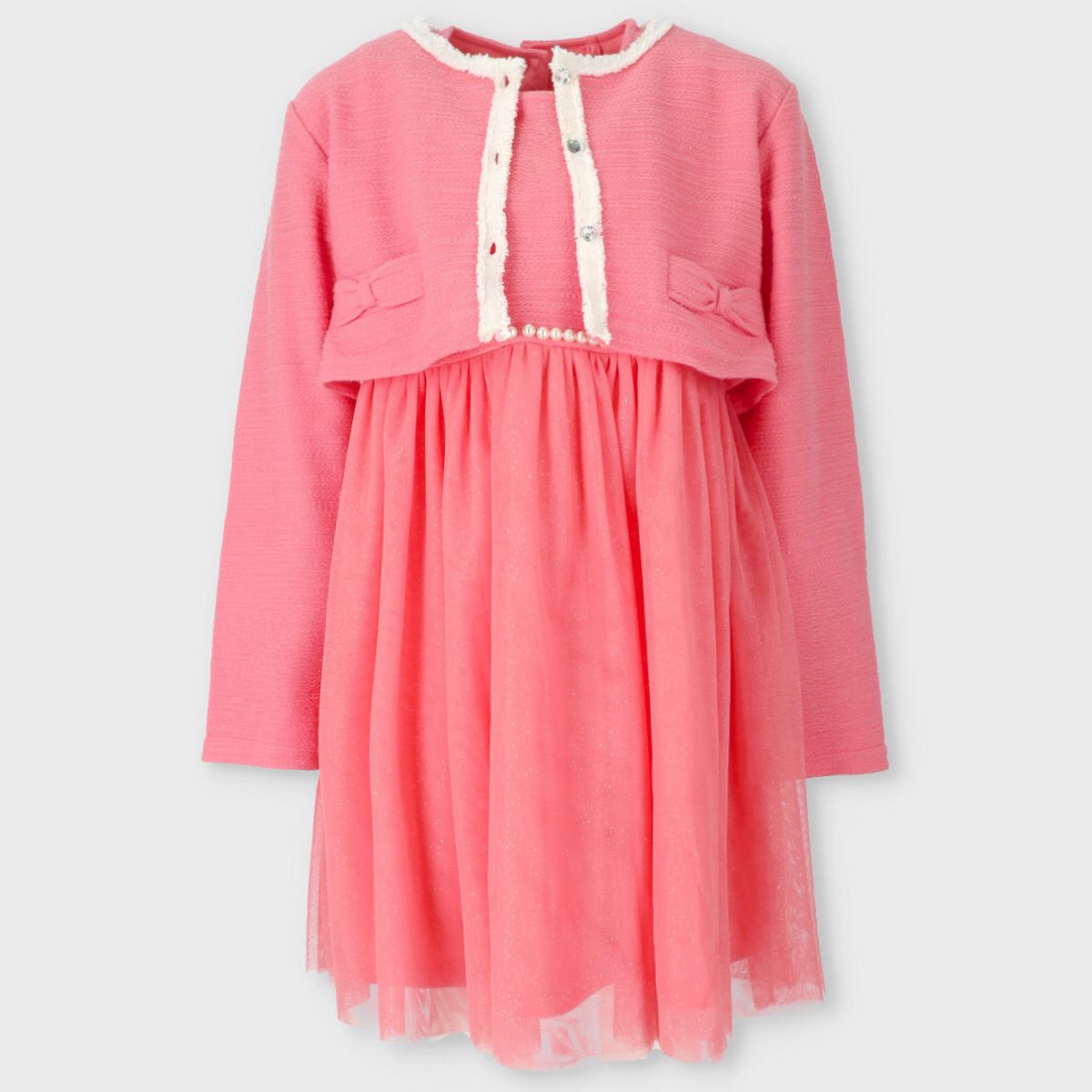 LIMONADA - Vestido niña con bolero coral Limonada