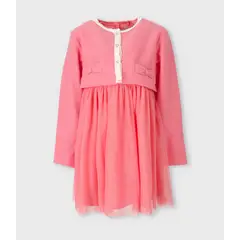 LIMONADA - Vestido niña con bolero coral