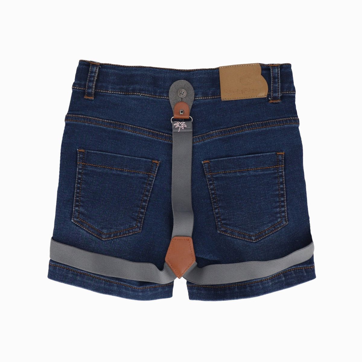 BLACK AND BLUE - Bermuda niño con suspensores azul Black and Blue