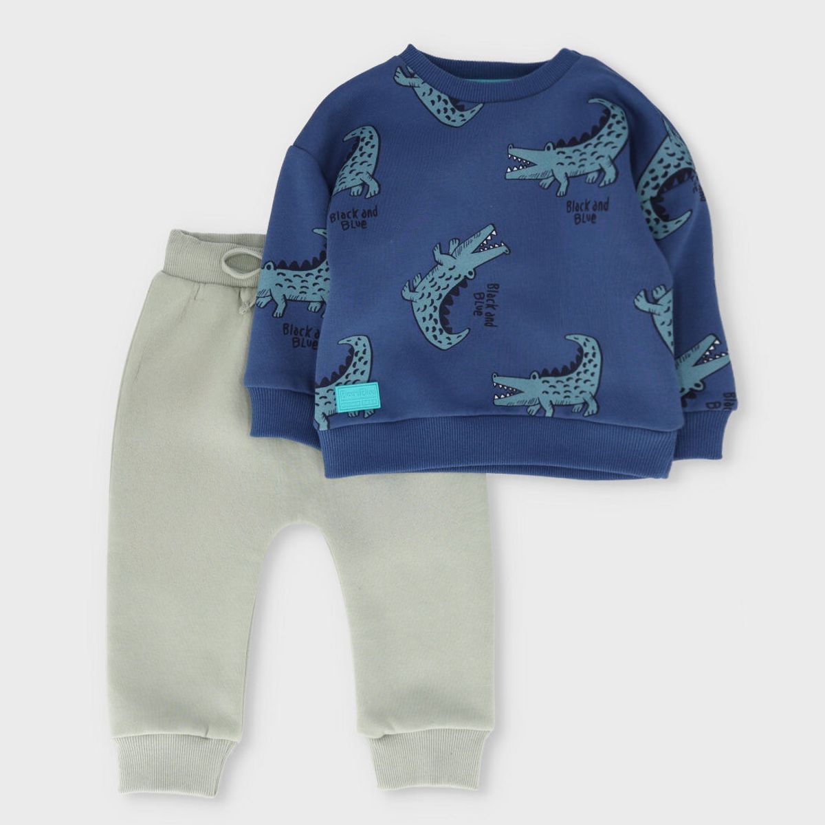 BLACK AND BLUE - Buzo bebé con cocodrilos azul  Black and Blue