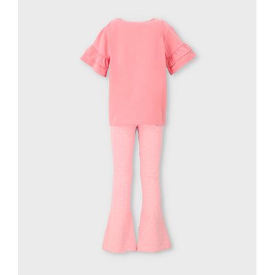 Imagen 2 del producto Conjunto niña con estampado y puntos coral