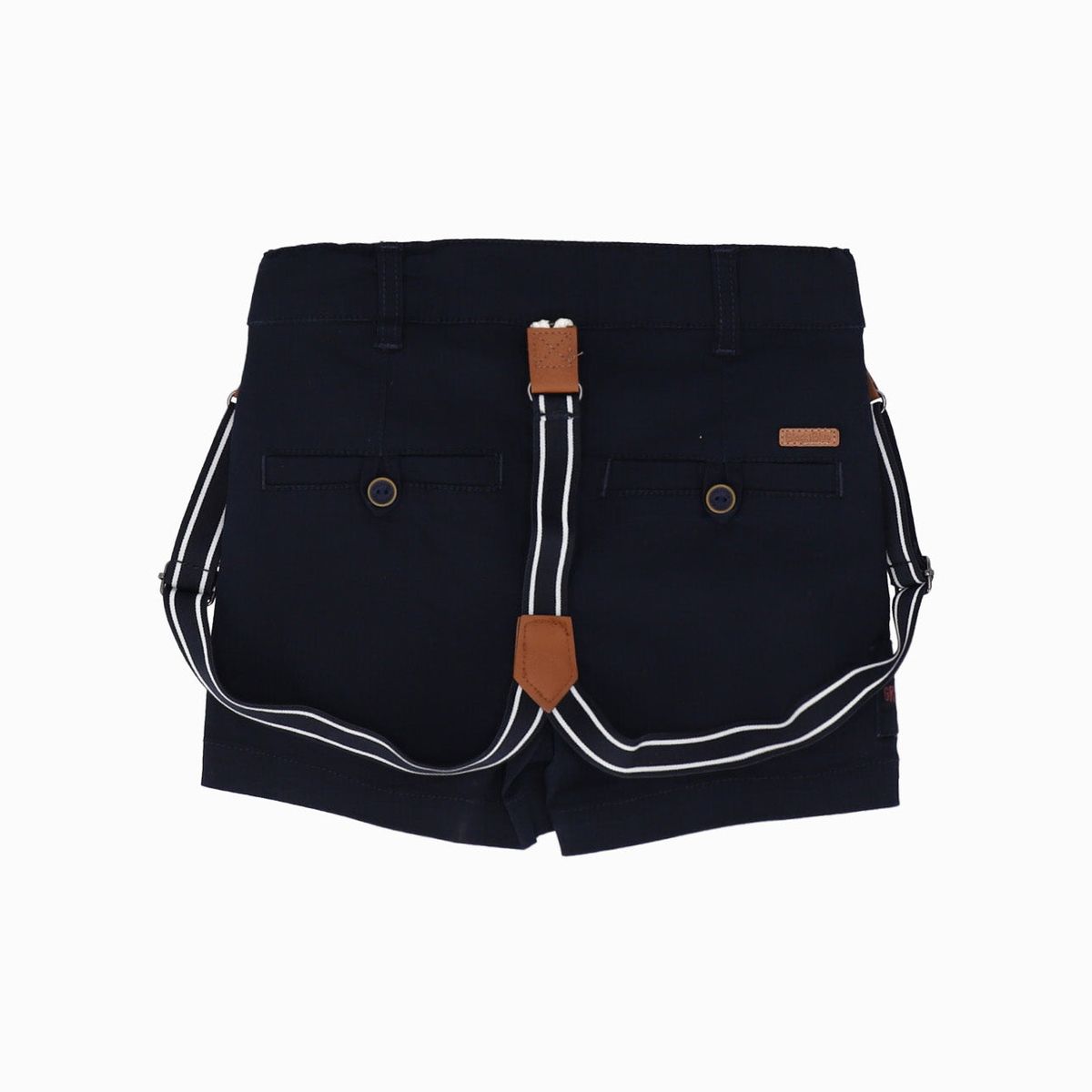 BLACK AND BLUE - Bermuda bebé con suspensores azul marino Black and Blue