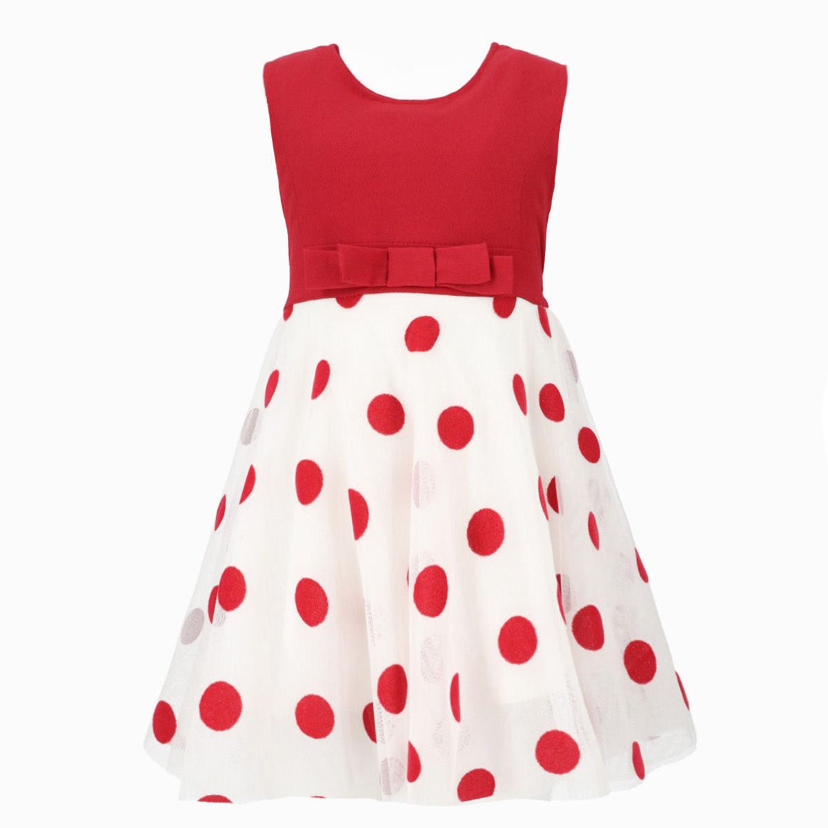 LIMONADA - Vestido niña con puntos rojo Limonada