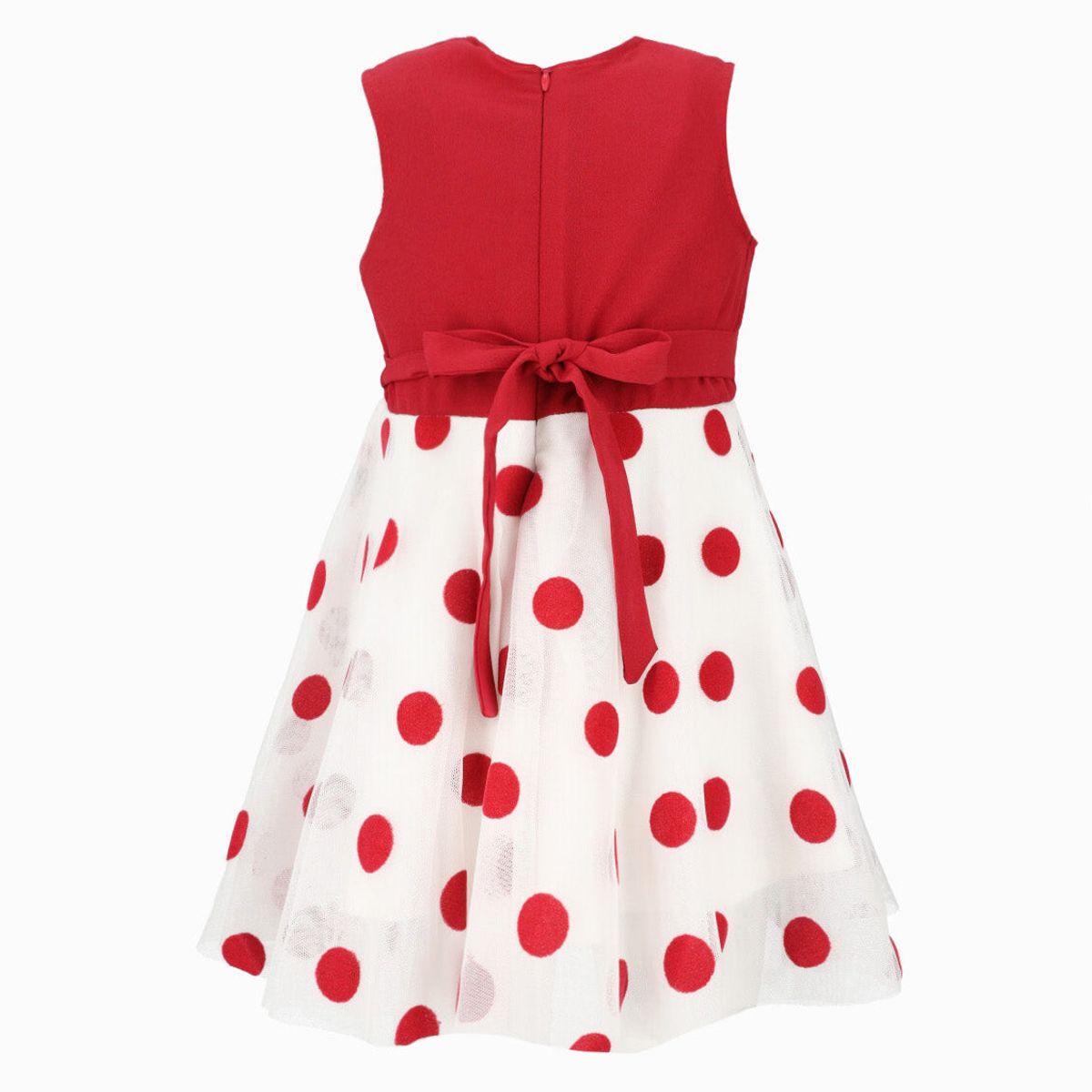 LIMONADA - Vestido niña con puntos rojo Limonada