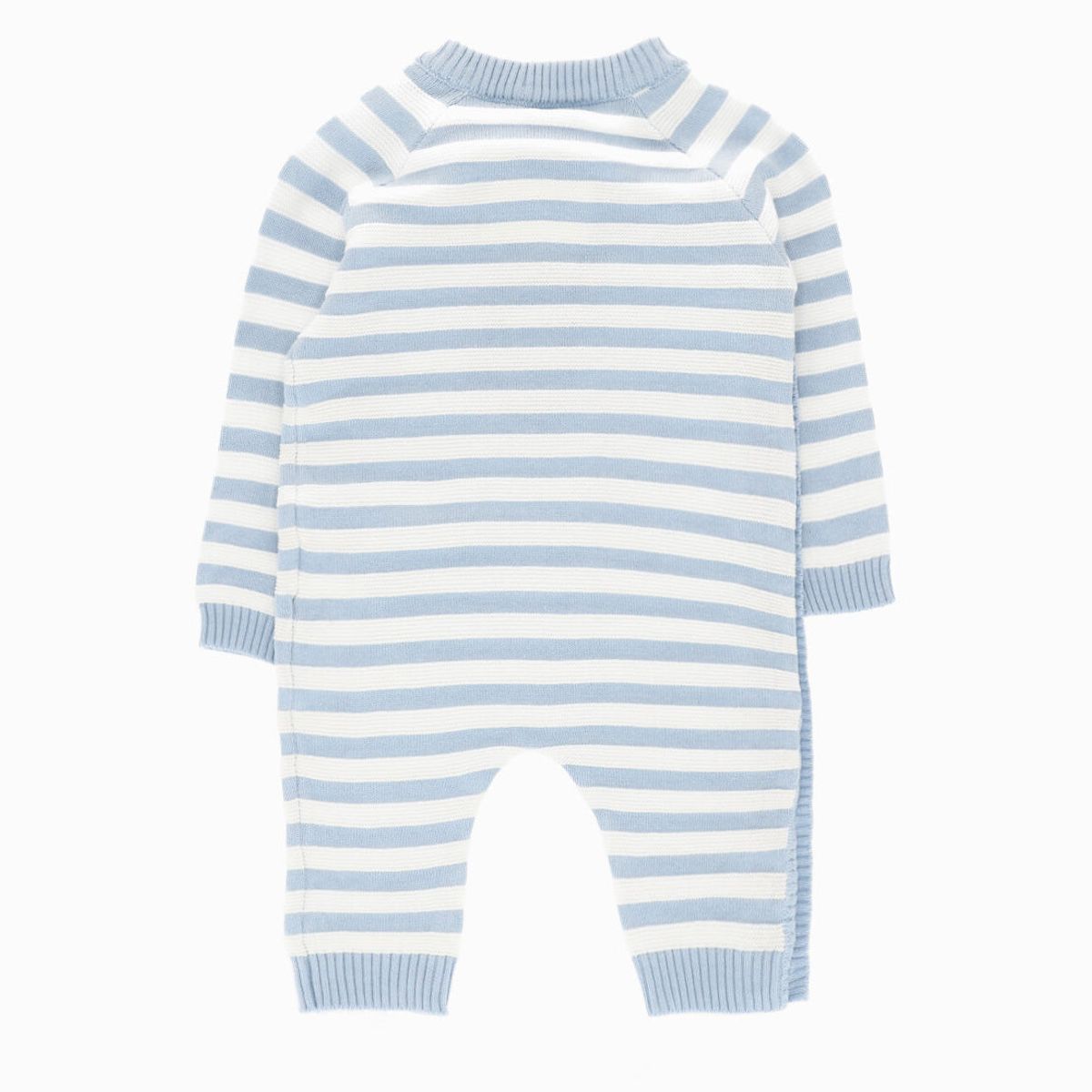 BLACK AND BLUE - Enterito recién nacido con rayas celeste Black and Blue