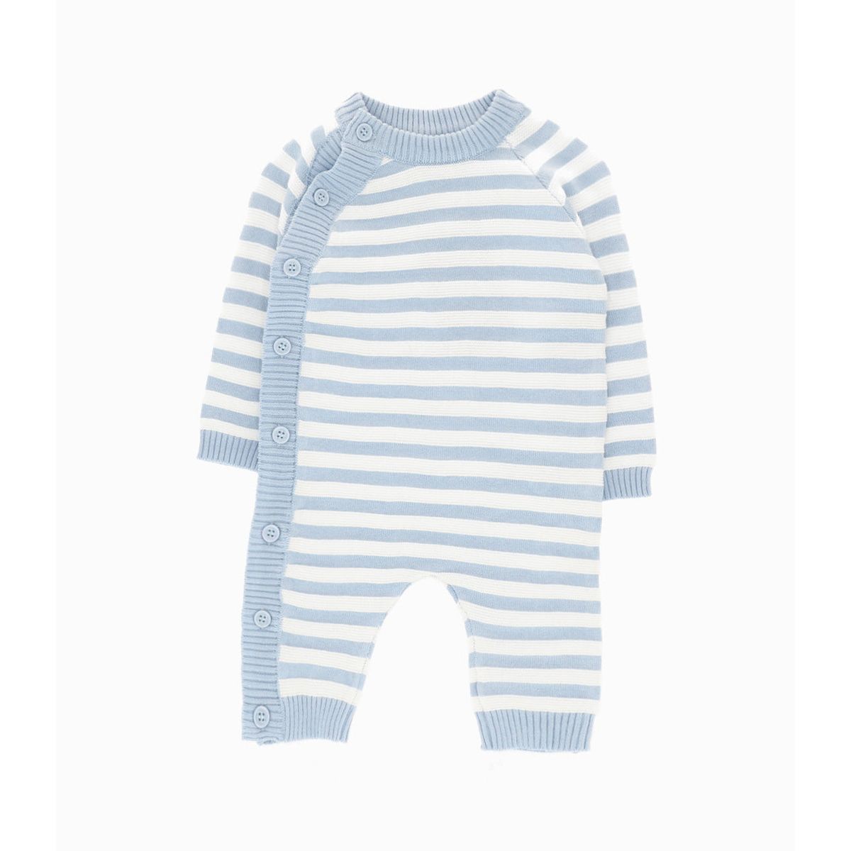 BLACK AND BLUE - Enterito recién nacido con rayas celeste Black and Blue