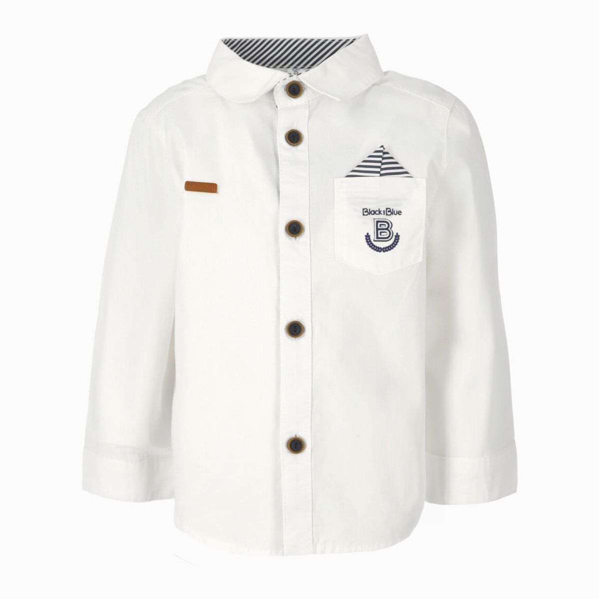 BLACK AND BLUE - Camisa manga larga bebé básica blanco Black and Blue
