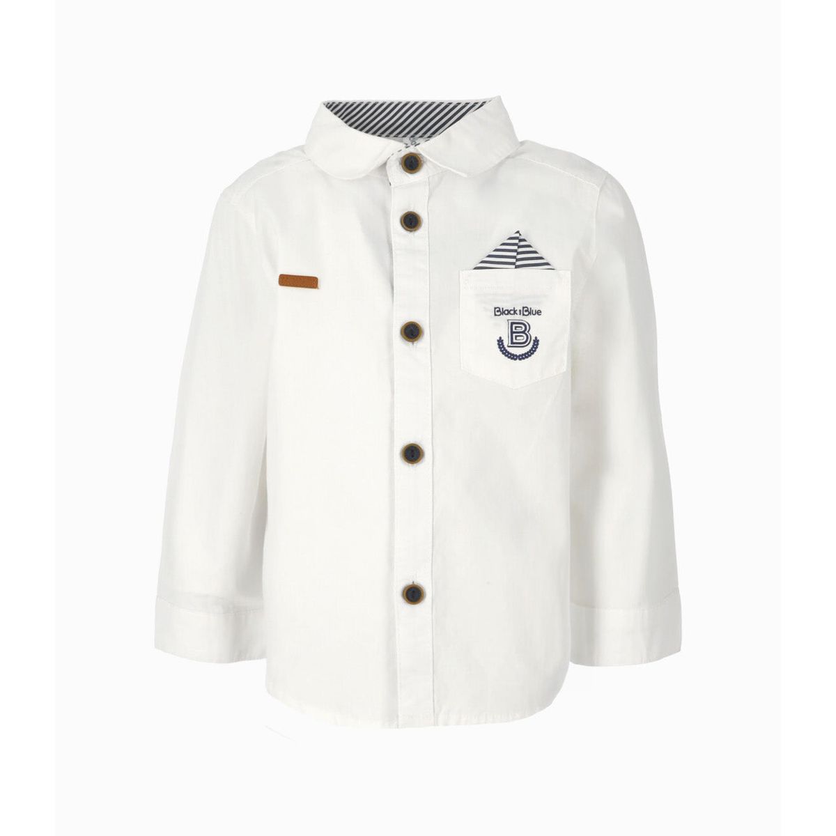 BLACK AND BLUE - Camisa manga larga bebé básica blanco Black and Blue