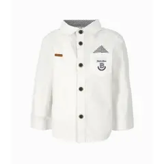 BLACK AND BLUE - Camisa manga larga bebé básica blanco