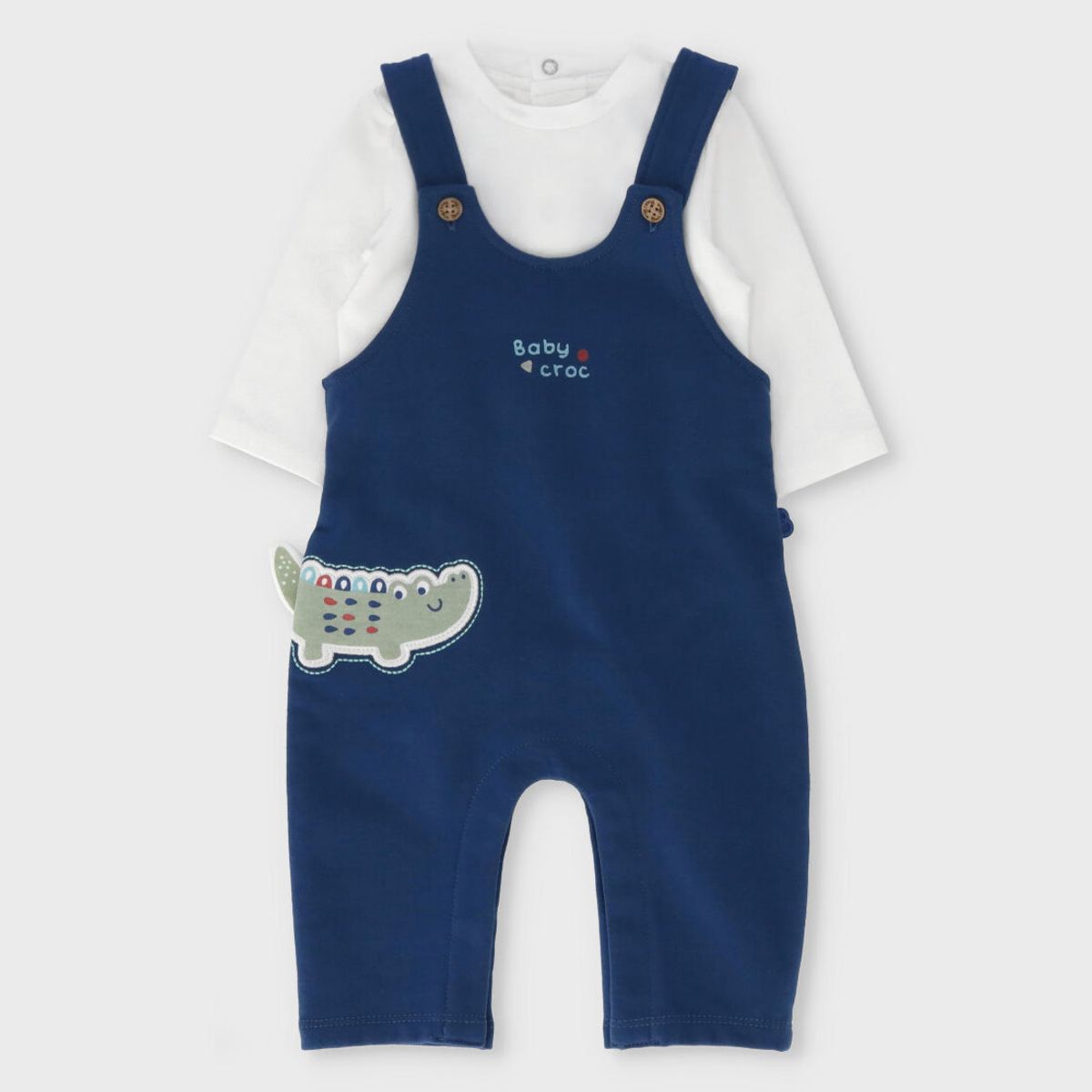 BLACK AND BLUE - Conjunto recién nacido con jardinera azul  Black and Blue