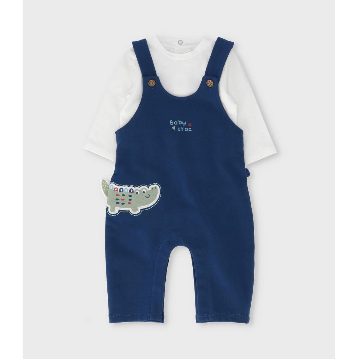 BLACK AND BLUE - Conjunto recién nacido con jardinera azul  Black and Blue