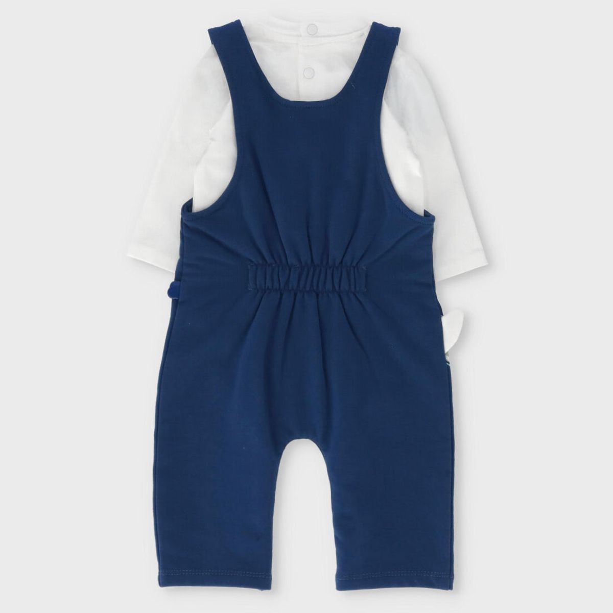 BLACK AND BLUE - Conjunto recién nacido con jardinera azul  Black and Blue