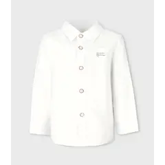 BLACK AND BLUE - Camisa manga larga bebé básica blanco