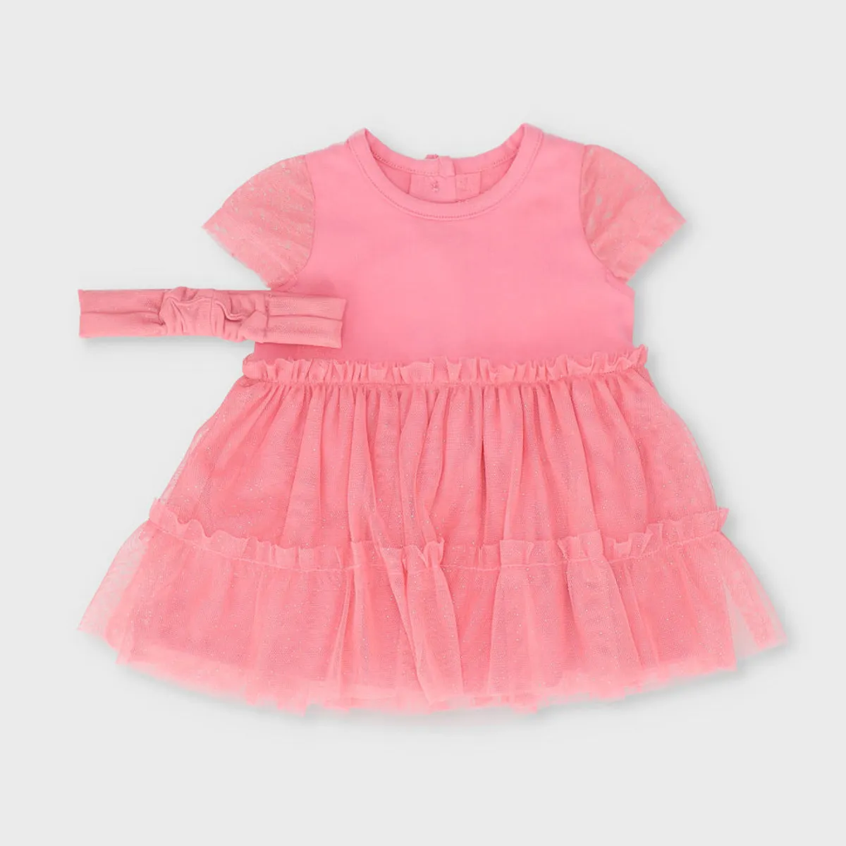 LIMONADA - Vestido recién nacida con puntos coral Limonada