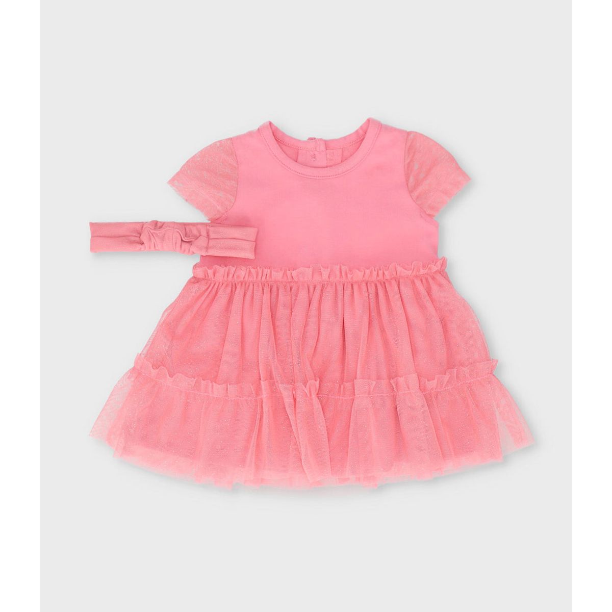 LIMONADA - Vestido recién nacida con puntos coral Limonada