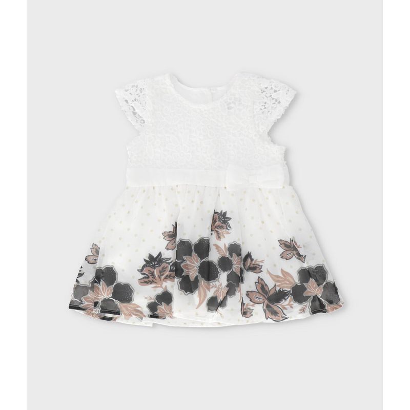 LIMONADA - Vestido recién nacida con flores negro Limonada