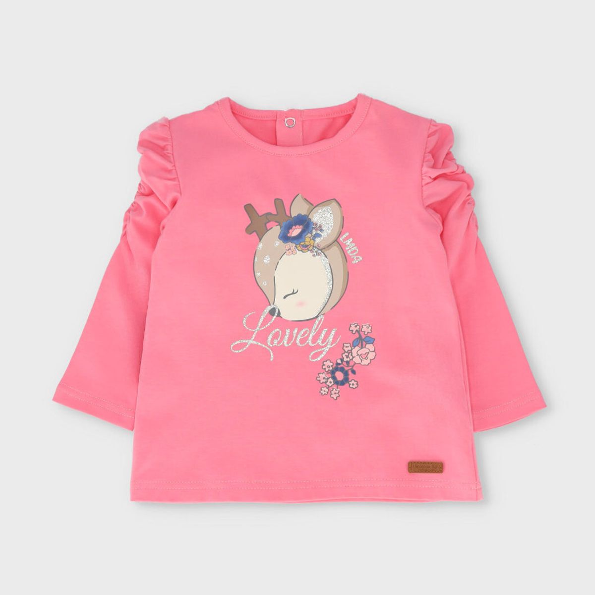 LIMONADA - Polera manga larga bebé con ciervo coral Limonada