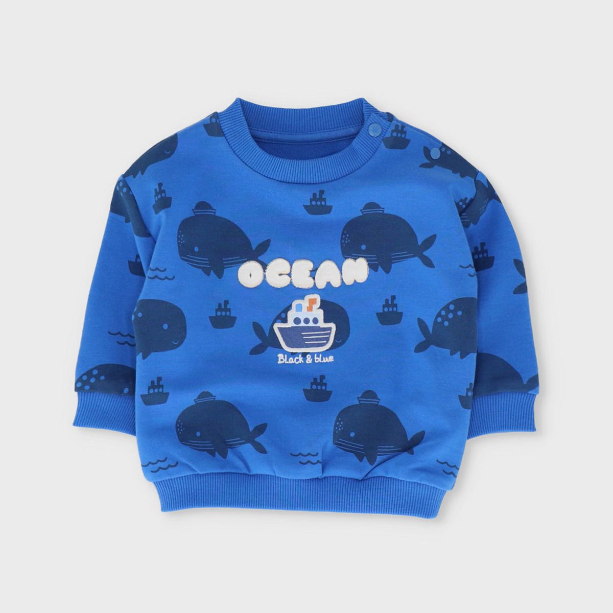 BLACK AND BLUE - Conjunto recién nacido ocean azul Black and Blue