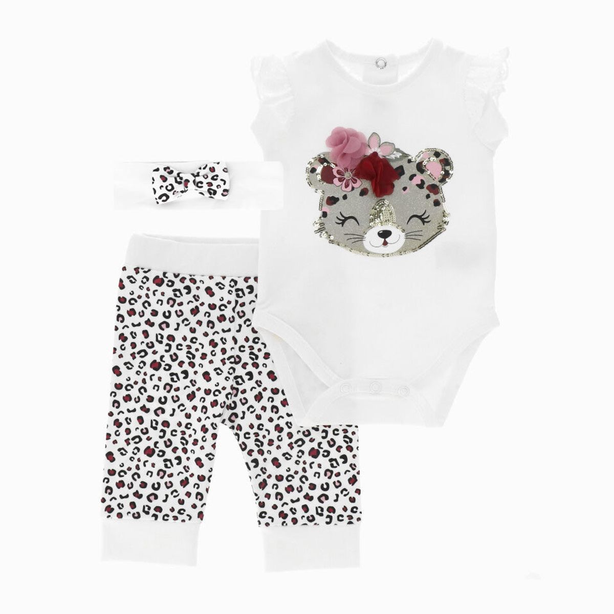 LIMONADA - Conjunto recién nacida 3 piezas blanco Limonada