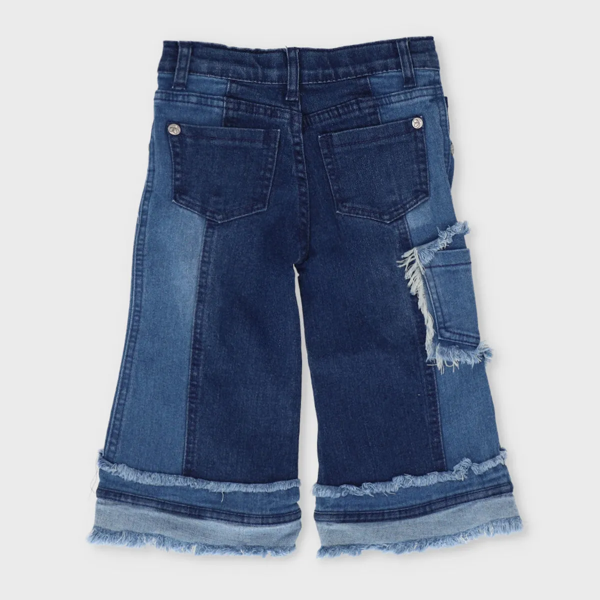 LIMONADA - Jeans bebé aplicación de flores azul Limonada