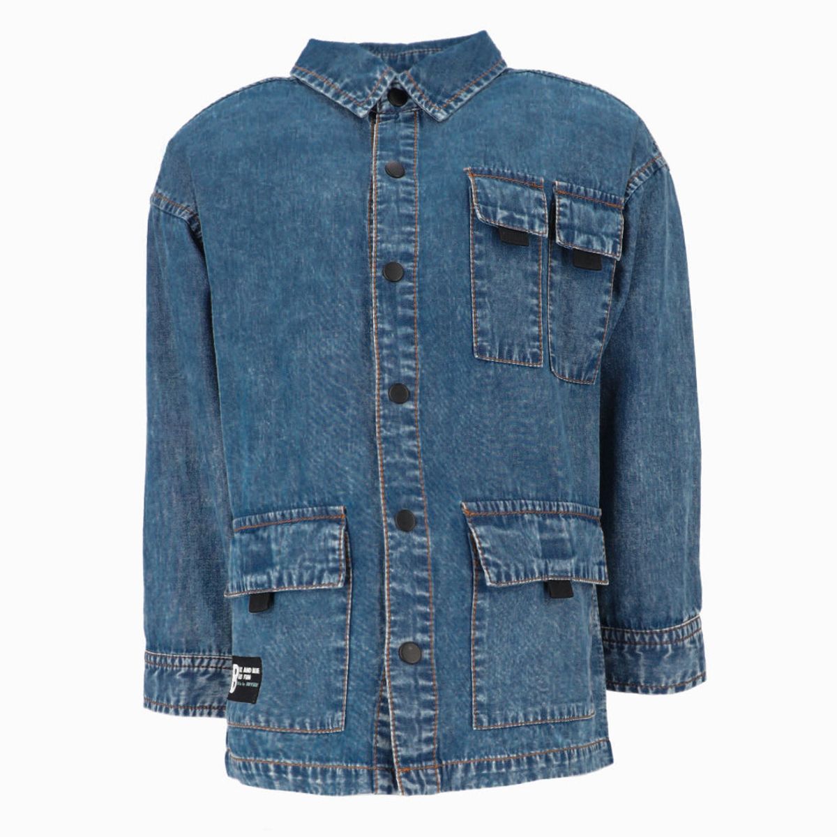 BLACK AND BLUE - Camisa manga larga niño básica azul Black and Blue