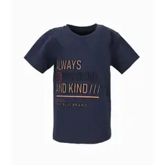 BLACK AND BLUE - Polera manga corta bebé con diseño azul