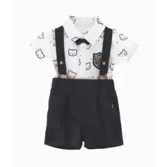 BLACK AND BLUE - Conjunto recién nacido de ocasión blanco