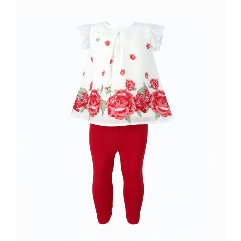 LIMONADA - Conjunto bebé con vuelo rojo Limonada