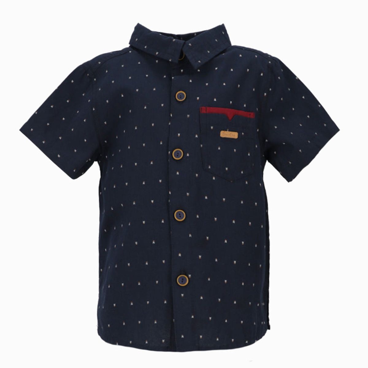 BLACK AND BLUE - Camisa manga corta bebé con estampado azul  Black and Blue