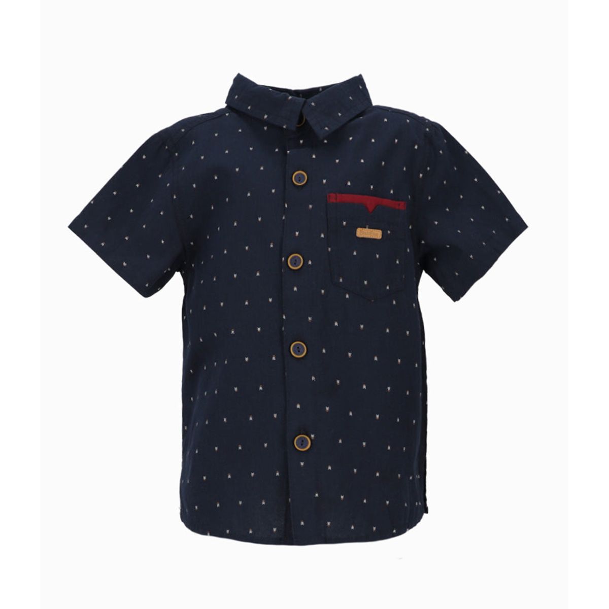 BLACK AND BLUE - Camisa manga corta bebé con estampado azul  Black and Blue