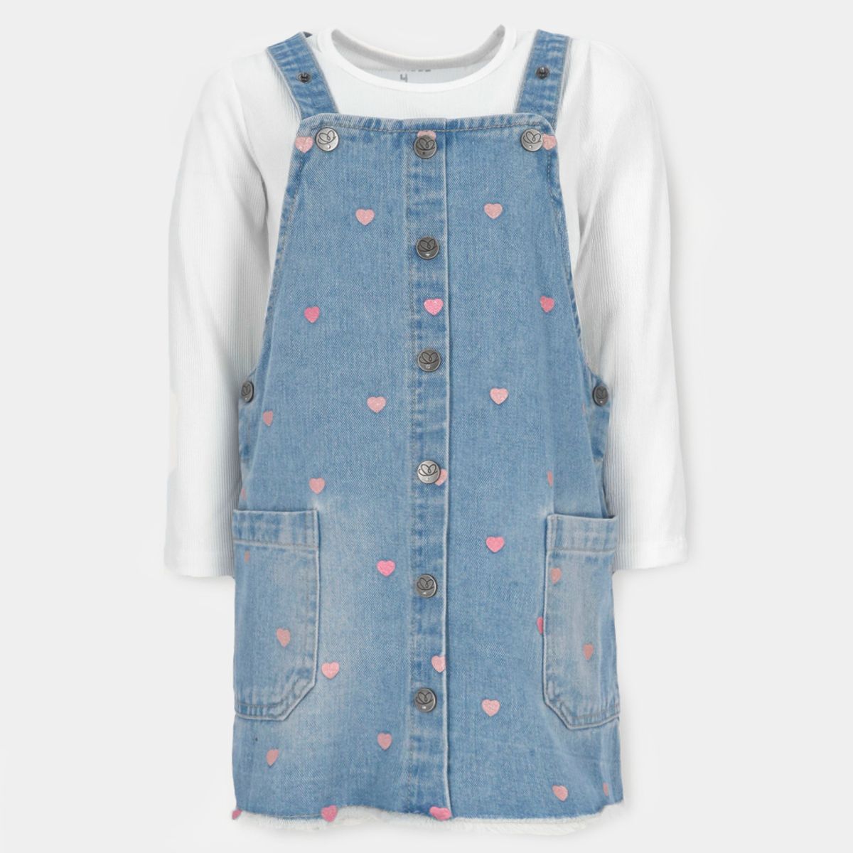 LIMONADA - Vestido niña de denim celeste Limonada