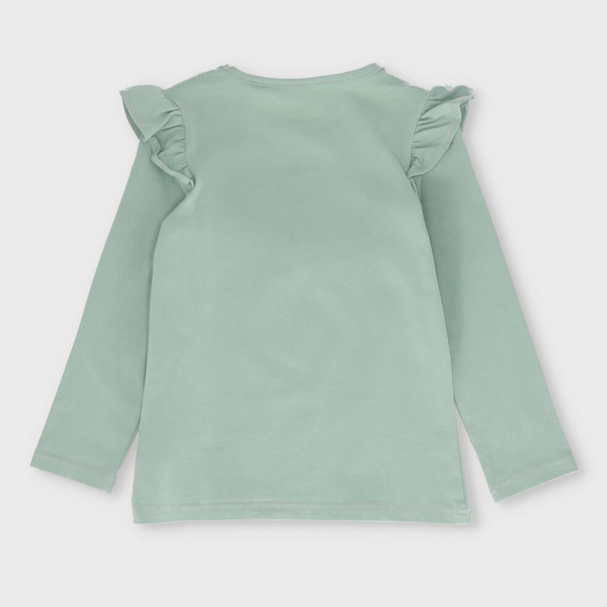 LIMONADA - Polera manga larga niña con vuelos verde Limonada