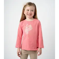 LIMONADA - Polera manga larga niña con estampado coral