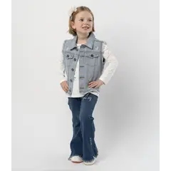 LIMONADA - Jeans niña flare azul