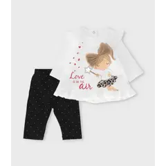 LIMONADA - Conjunto recién nacida con estampado negro