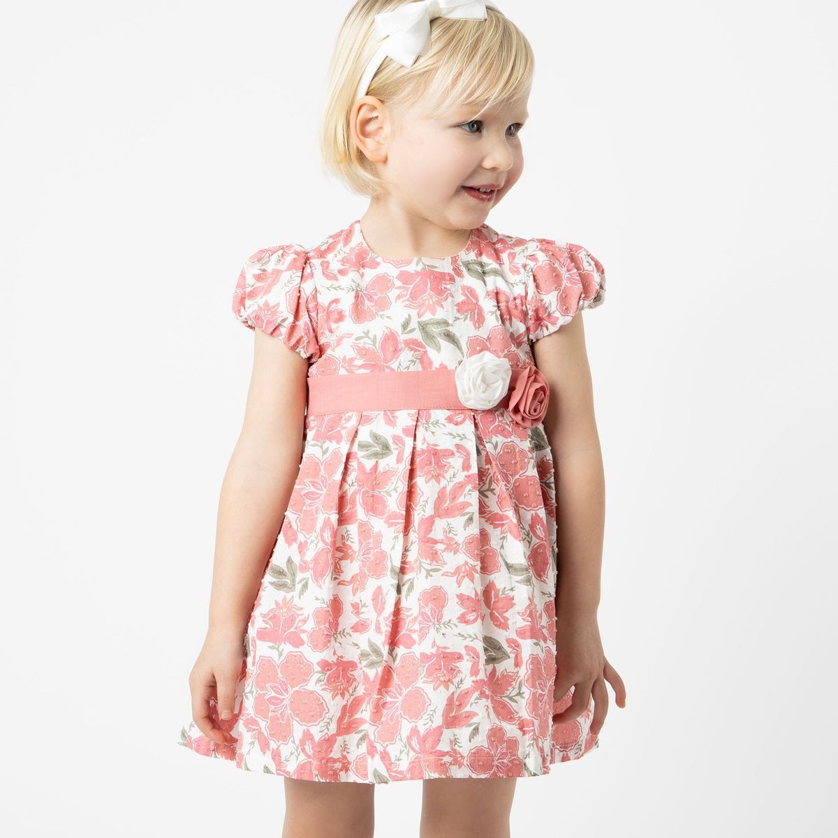 LIMONADA - Vestido bebé floreado coral Limonada