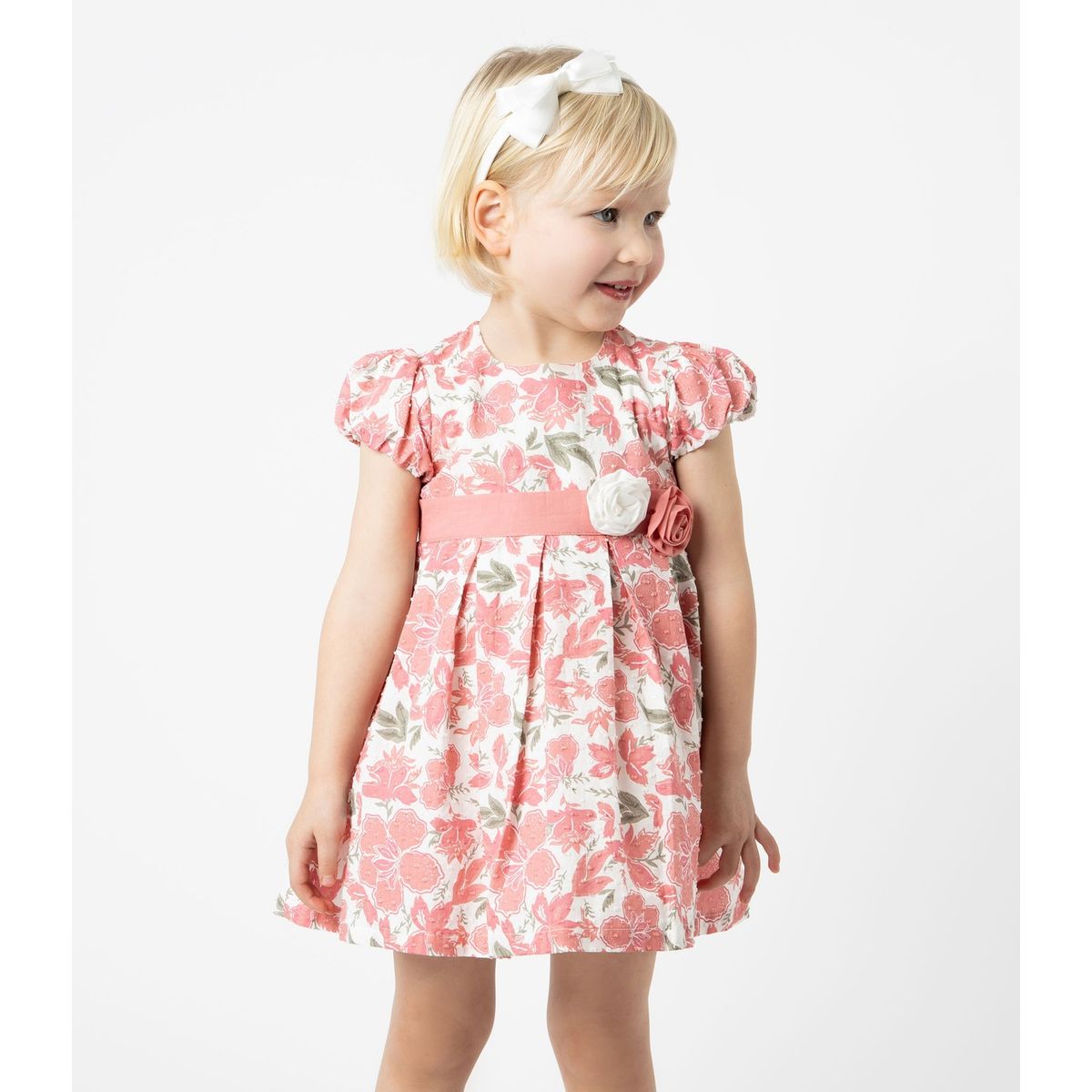 LIMONADA - Vestido bebé floreado coral Limonada