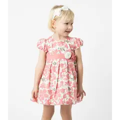 LIMONADA - Vestido bebé floreado coral