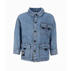 BLACK AND BLUE - Camisa manga larga bebé básica azul