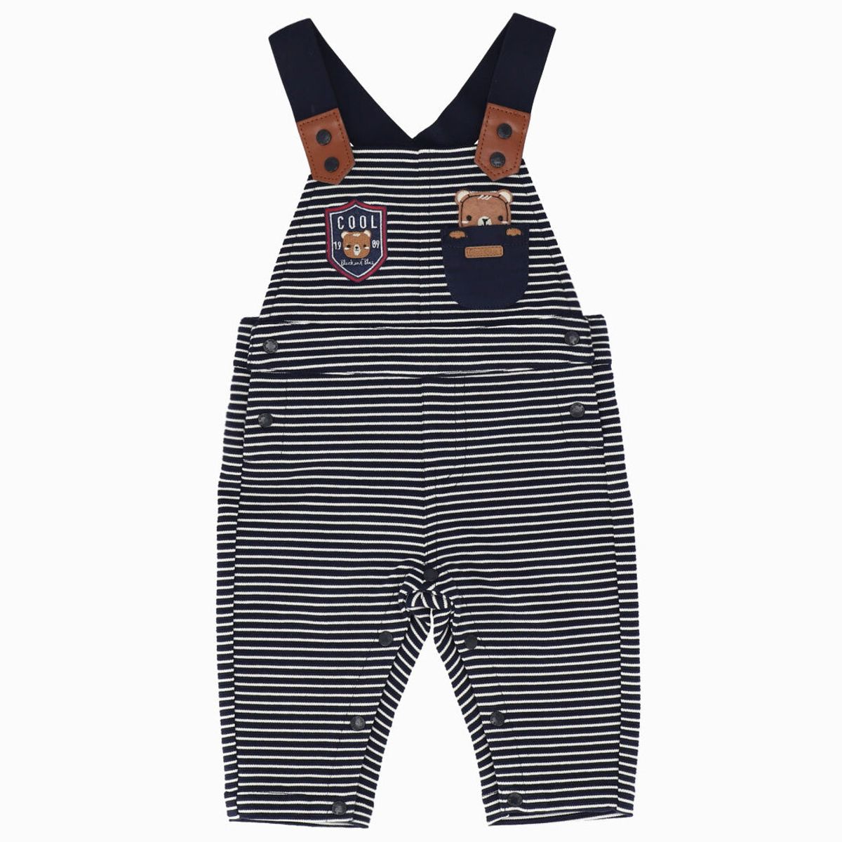 BLACK AND BLUE - Jardinera recién nacido con osito azul marino Black and Blue