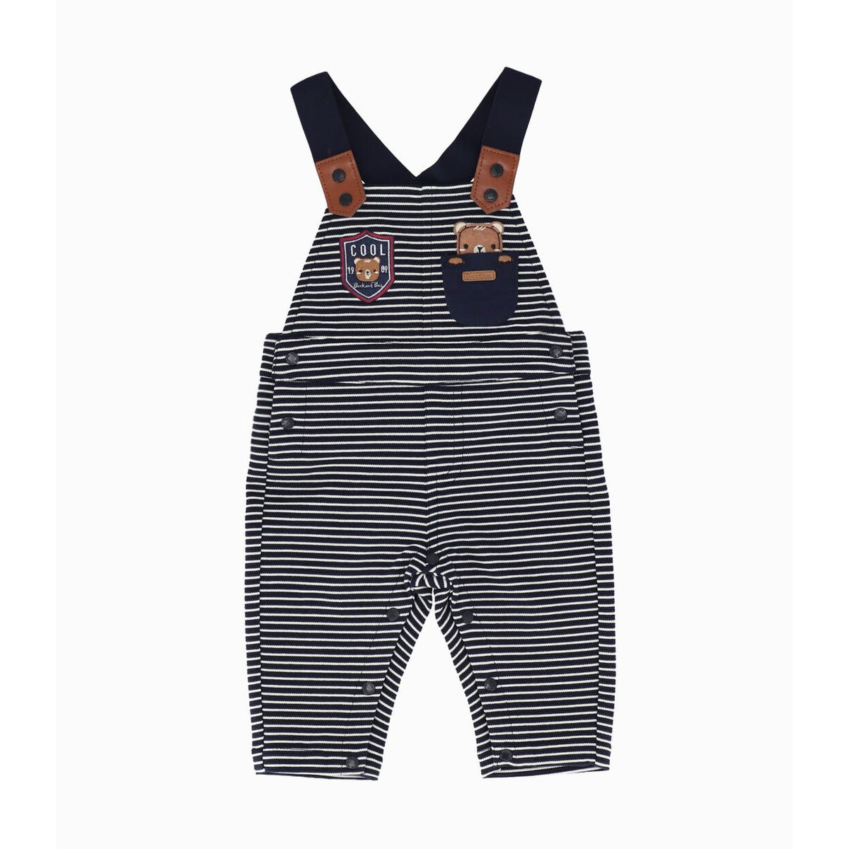 BLACK AND BLUE - Jardinera recién nacido con osito azul marino Black and Blue