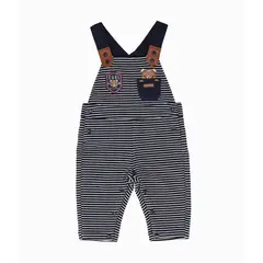 BLACK AND BLUE - Jardinera recién nacido con osito azul marino