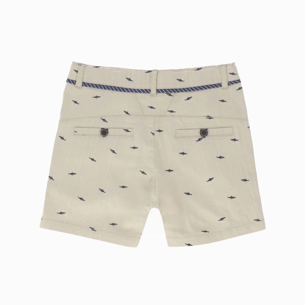 BLACK AND BLUE - Bermuda niño con tiburones beige Black and Blue