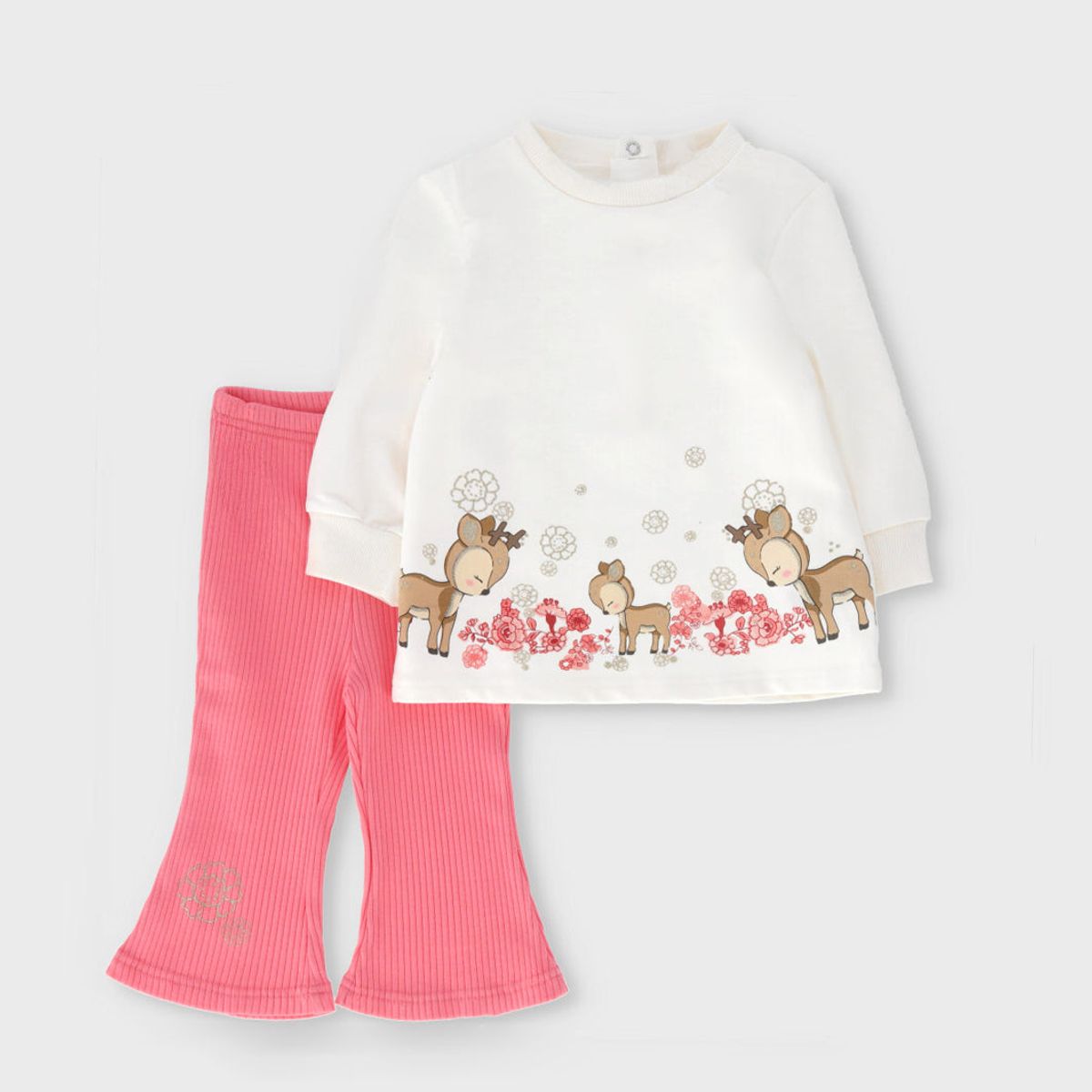 LIMONADA - Conjunto bebé con ciervo coral Limonada