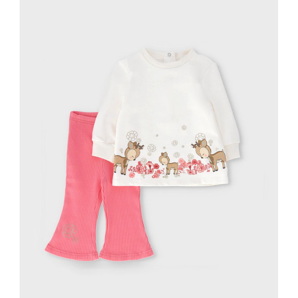 LIMONADA - Conjunto bebé con ciervo coral Limonada