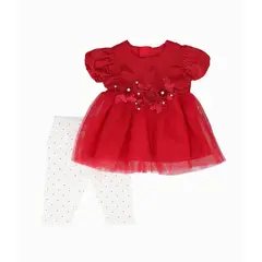 LIMONADA - Conjunto recién nacida con tul rojo